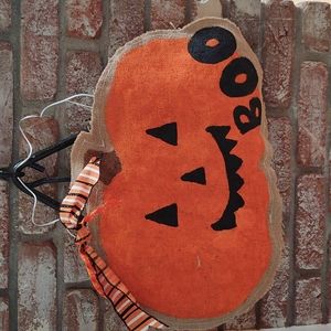 Pumpkin Boo Halloween Burlap Door/ Wall  Decoration 🎃